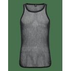 DOVRE Dovre Wool Mesh Tank Top - BLACK - L