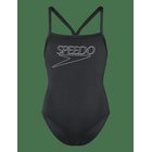 SPEEDO Endurance+ Logo Thinstrap Swimsuit - ANTHRACITE - 14