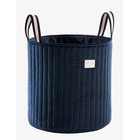 NOBODINOZ Savanna Velvet Toy Bag 40X35X35 - NIGHT BLUE - 40X35X35 cm