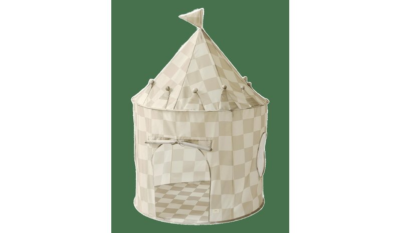 3 SPROUTS 3 Sprouts Play Tent, Checkerboard Beige - BEIGE - One Size – kuva 1/2