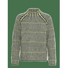 ICHI Ihkamara Ls Stripe6 - GREEN WHITE LEEK STRIPE - XS