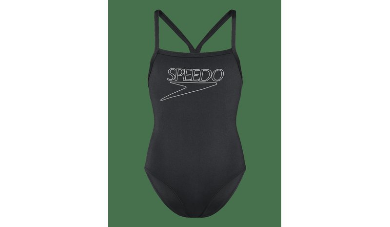 SPEEDO Endurance+ Logo Thinstrap Swimsuit - ANTHRACITE - 16 – kuva 1/2