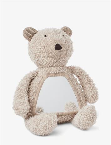 Smallstuff - Activity bear w. mirror, wool bouclä©, nature - (40048-06)