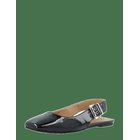BIANCO Biarose Karré Flat Buckle Slingback Faux Leather - BLACK PATENT - 39