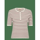 MOS MOSH Mmaliz Caliz Stripe Ss Knit - CABERNET - XL
