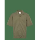TIMBERLAND Ss Seersucker Resort Shirt Cassel Earth Yd - MEDIUM GREEN - S