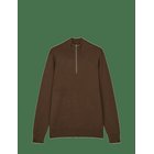 MADS NØRGAARD Urban Chase Half Zip Knit - DEMITASSE - S