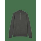 MADS NØRGAARD Urban Chase Half Zip Knit - ASPHALT - M