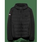 SUPERDRY Hooded Storm Knit Hybrid Jkt - BLACK MARL - 3XL