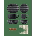HOUSE DOCTOR Brunch Kit, Hdline, Black, Brown - BLACK, BROWN - One Size