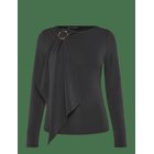 FRENCH CONNECTION Maxine Jersey Trim L/S Tee - BLACK - L
