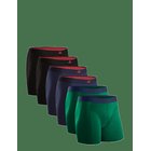 DANISH ENDURANCE Bamboo Trunks (Men) 6-Pack - MC (2XBLACK, 2XNAVY BLUE, 2XGREEN) - XXL