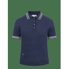 RÖHNISCH Classic Cable Poloshirt - NAVY - XS