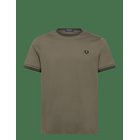 FRED PERRY Twin Tipped T-Shirt - LRLWRTHGREEN/BLK - XS