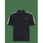 FRED PERRY Cable Taped T-Shirt - NAVY - XS