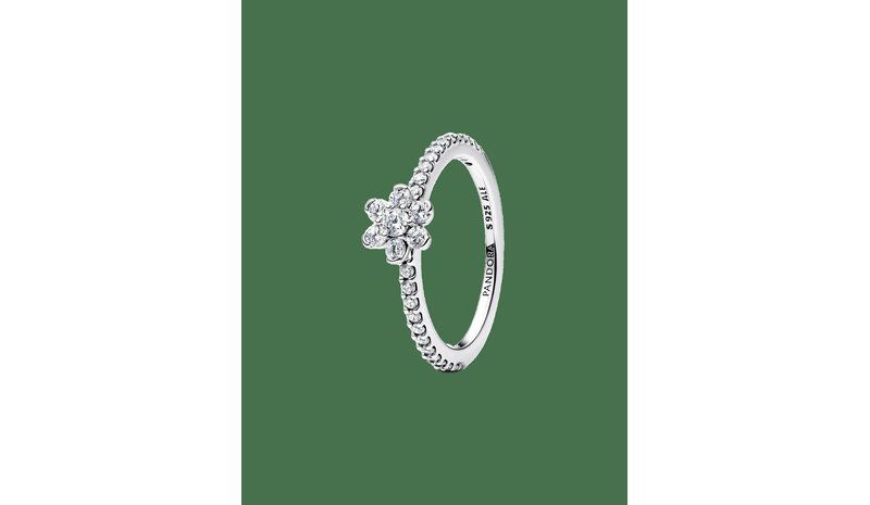 PANDORA Sparkling Flower Ring - CLEAR - 52 – kuva 1/2