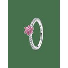 PANDORA Sparkling Pink Flower Ring - PINK - 52