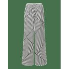 FRENCH CONNECTION Striped Damasco Wide Trouser - PORCELAIN CREAM/BLAC - XS