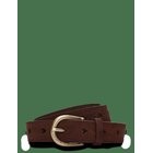 FABIENNE CHAPOT Cut It Out Heart Belt Suede - CHOCOLATE BROWN - 105