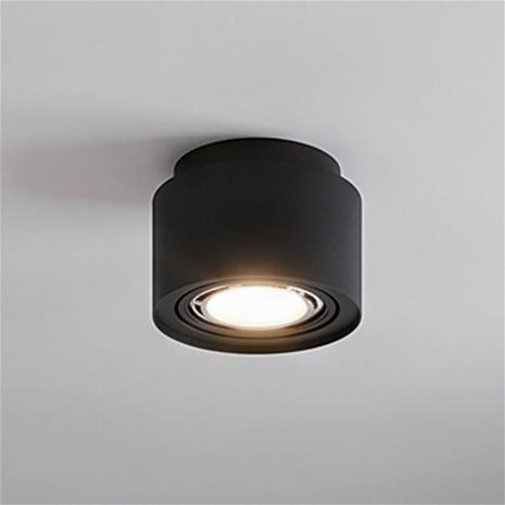 Arcchio Talima -LED-kattovalaisin, pyöreä, musta