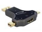 Delock 3 in 1 Monitor Adapter with USB-C™ / DisplayPort / mini Display