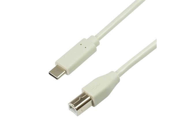 LogiLink CU0161 USB-kaapeli USB 2.0 2 m USB C USB B 0,48 Gbit/s Harmaa CU016