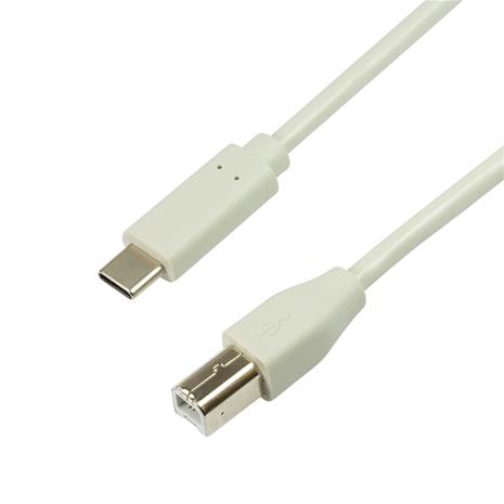 LogiLink CU0161 USB-kaapeli USB 2.0 2 m USB C USB B 0,48 Gbit/s Harmaa CU016