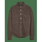 NOISY MAY Nmalva Ls Short Shacket Color Noos - CHOCOLATE BROWN - M