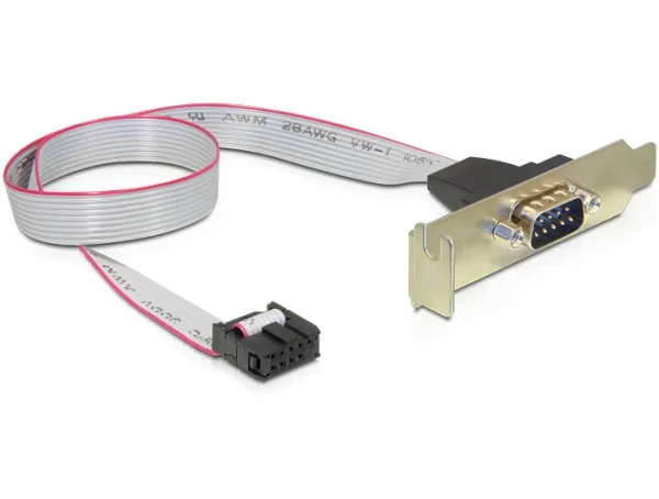 DeLOCK 89300 sarjakaapeli Harmaa 0,4 m DB9 9-p COM 89300