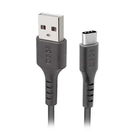 SBS TECABLETC220K USB-A - USB-C Cable 2 m - Black – kuva 3/4