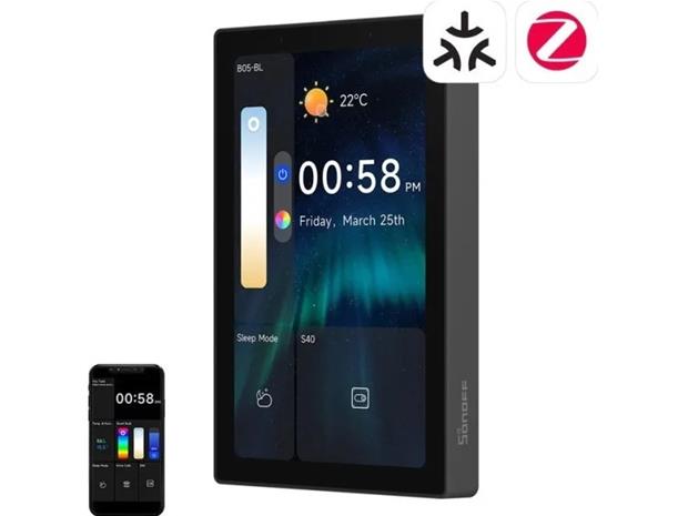 Sonoff Smart Control Panel 120 Matter WiFi/Bluetooth/ZigBee (black)