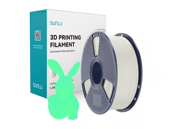 Sunlu PLA Glow-in-the-Dark filamentti (valkoinen ja vihreä)