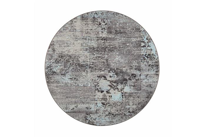 Matto Rustiikki Pyöreä 160 cm Turkoosi - VM Carpet