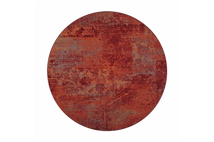 Matto Rustiikki Pyöreä 160 cm Puna-oranssi - VM Carpet
