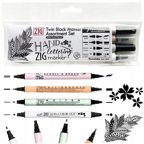Zig Twin tip 4-set black