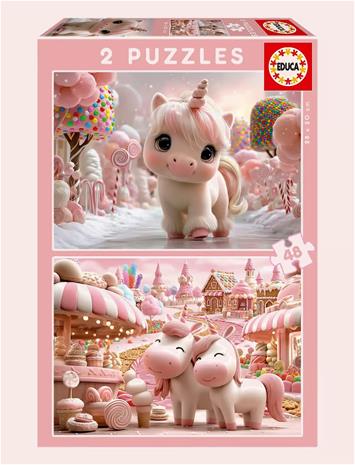 Educa Palapeli Sweet Unicorns 2x48 Palaa