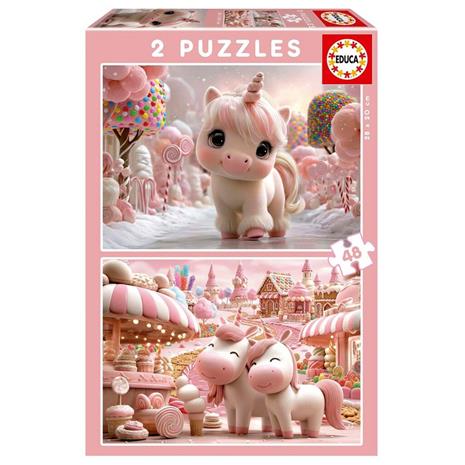 Educa Palapeli Sweet Unicorns 2x48 Palaa