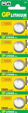 GP-Paristo CR2025 Lithium, 5 kpl