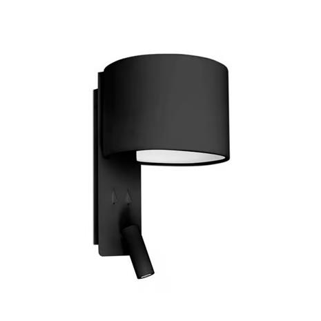 Seinävalaisin Fold LED-lED-lukuvalolla, musta