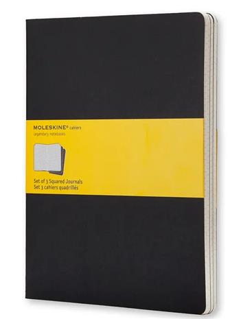 Cahier Journal Squared XL Musta 3-pack 3-pack