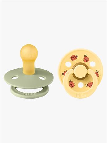 BIBS - Pacifier Studio Colour 2 PACK Ladybug Latex - Sage - Size 2