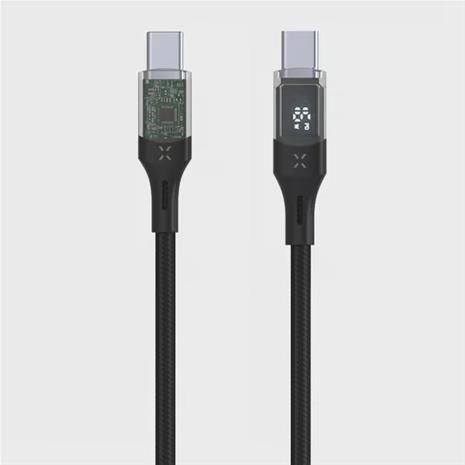 FIXED LED Charging Display USB-C/C 100W cable 1.2m - Black