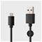 FIXED USB-A / USB-C kaapeli 1m Musta – kuva 3