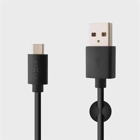 FIXED USB-A / USB-C kaapeli 1m Musta