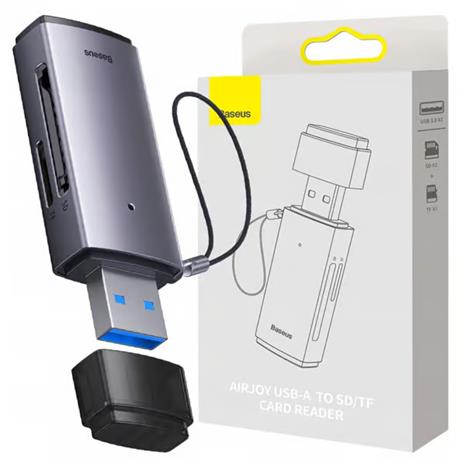Kortinlukija SD/TF USB Lite Series, harmaa – kuva 3/5