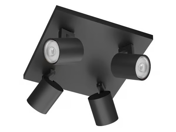 Philips - Kohdevalo RUNNER 4xGU10/20W/230V musta