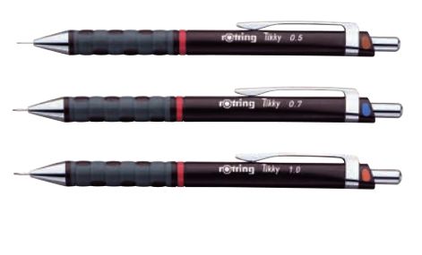 Rotring Tikky Mechanical Pencil 3 - Set with Colourcode 0.35 / 0.5 / 0.7