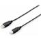 Equip USB 2.0 Type A to Type B Cable, 3.0m , Black – kuva 2