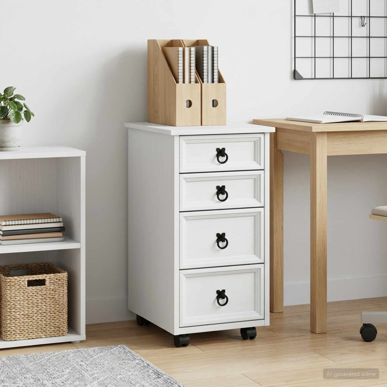 vidaXL Rullakaappi laatikoilla CORONA Täysi mänty ja engineered-wood
