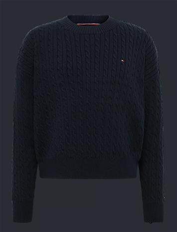 TOMMY HILFIGER Cable Sweater - DARK NIGHT NAVY - 44